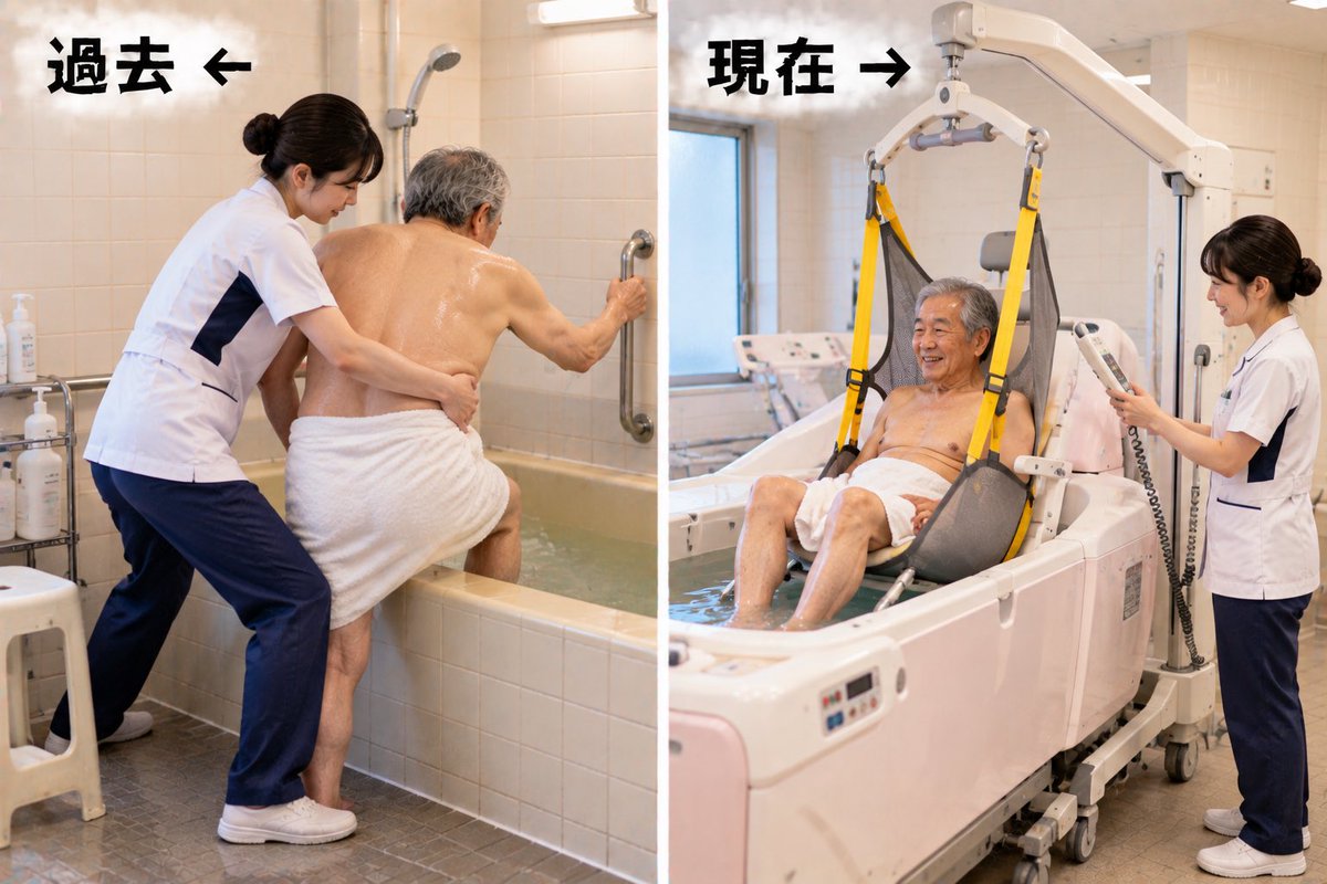 rihazousan99's tweet photo. 入浴介助

過去 ←                         現在→ https://t.co/8SX8gjiW32