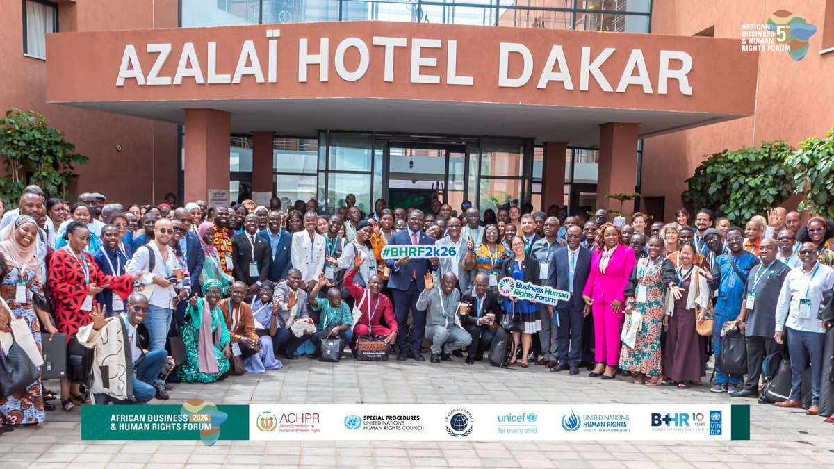 dsolawuyi's tweet photo. It was my great pleasure on behalf of the @WGBizHRs to welcome delegates to the 5th Africa Forum on Business and Human Rights that kicked off yesterday in Dakar, Senegal.

https://t.co/bcTMHSWFRT
#humanrights #environment #law #Africa #bizhumanrights #BHRF2k26 #AFBHR https://t.co/EvuWYJMCqH
