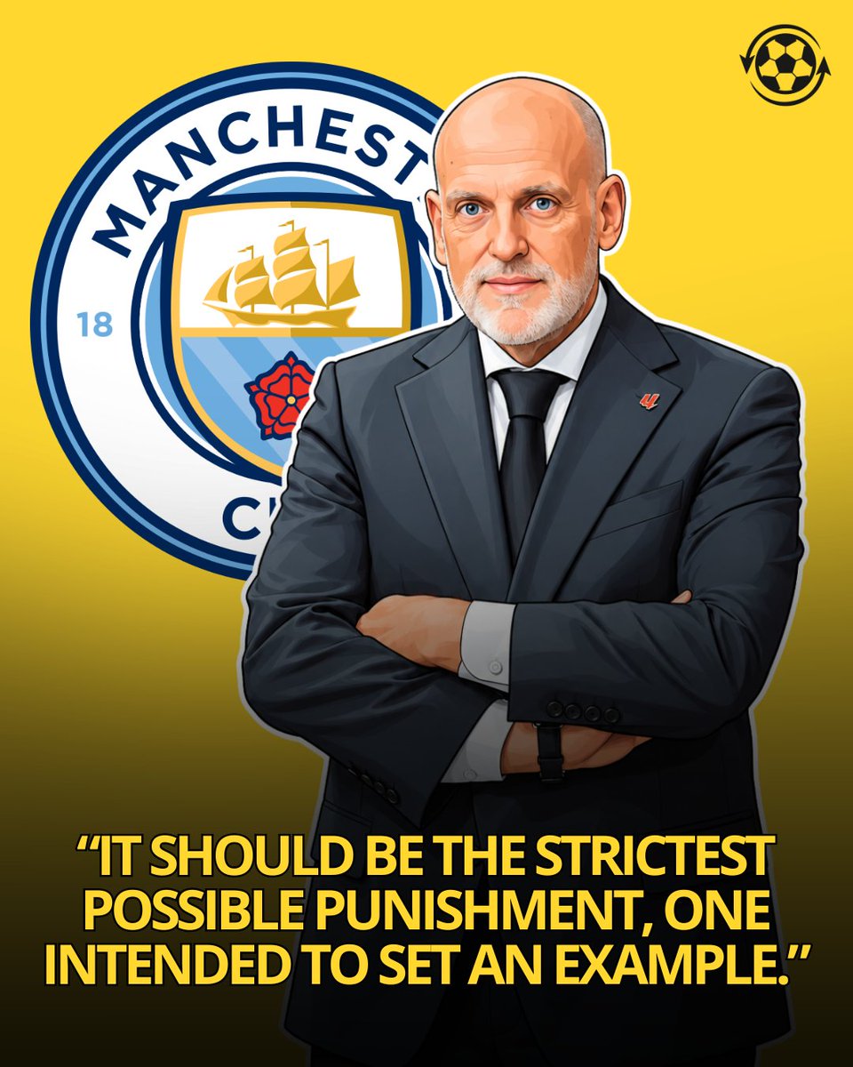 DeadlineDayLive's tweet photo. 🚨🇪🇸 La Liga president Javier Tebas on Manchester City's potential punishment after being found guilty of ALL the charges: 

🗣️ “I believe it should be the STRICTEST punishment in the Premier League regulations.

“It should be a punishment intended to set an example. This isn’t a matter of a father and his children – it is a punishment to ensure rules are followed.

“And violating the rules for over 10 years – no matter how minor the infractions – is a very serious matter.

“Therefore it has to be a severe punishment for the non-compliance. Not just to set an example, but because the rules were broken.”

(Source: FIFPro)