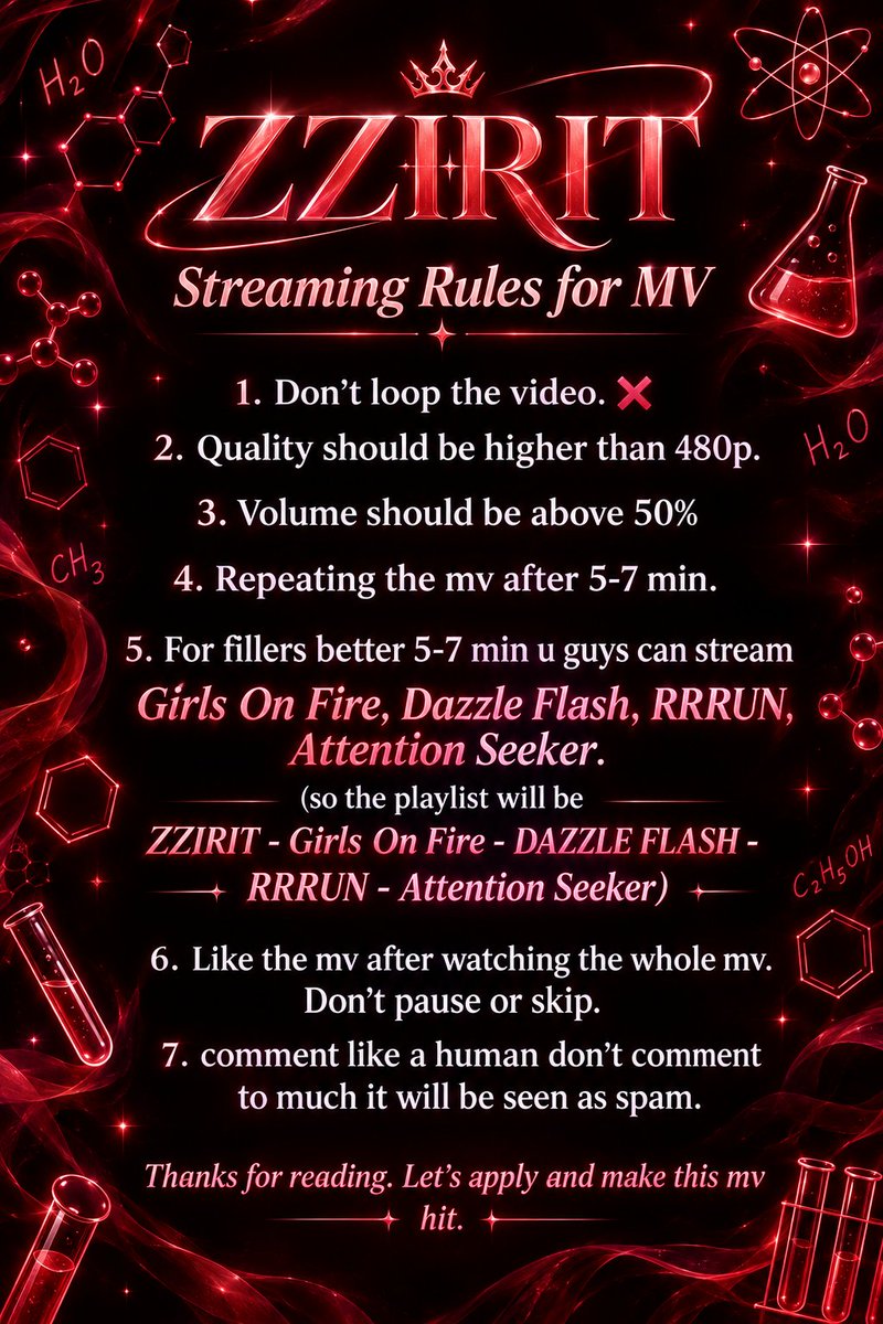 XINSTREAM's tweet photo. How to stream X:IN "ZZIRIT ” MV on YouTube properly❤️‍🔥~

▶ZZIRIT (PLAY)
▶X:IN MV 1 (PLAY)
▶X:IN MV 2 (PLAY)
▶ZZIRIT (PLAY)
▶X:IN MV 1 (PLAY)
▶X:IN MV 2 (PLAY)
▶X:IN MV 3 (PLAY)
▶ZZIRIT (PLAY)

◆Repeat it 💥✨️~

#XIN #엑신
#ChainReaction #ZZIRIT https://t.co/SsqCG8yxZ6