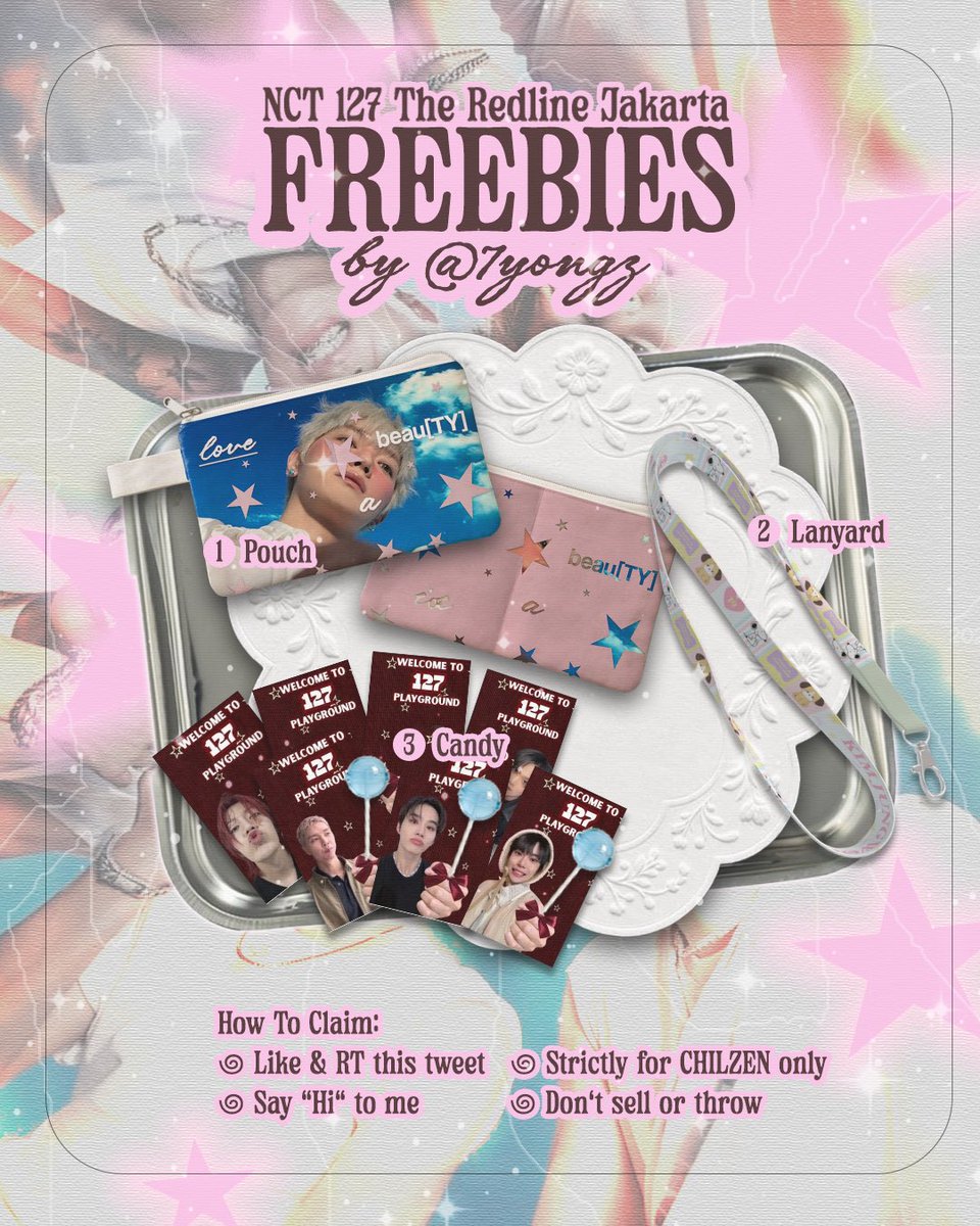 7yongz's tweet photo. [rt &amp; like are v appreciated ♡]

★NCT 127 THE REDLINE in JAKARTA FREEBIES by @7yongz ★

📍Indonesia Arena
🗓 Saturday, 03 Oktober 2026
౨ৎ time and exact place will be announce soon

✰ strictly for chilzen, tyf, &amp; jungp only ✰

see u ♡ https://t.co/n0WVUU0RxX