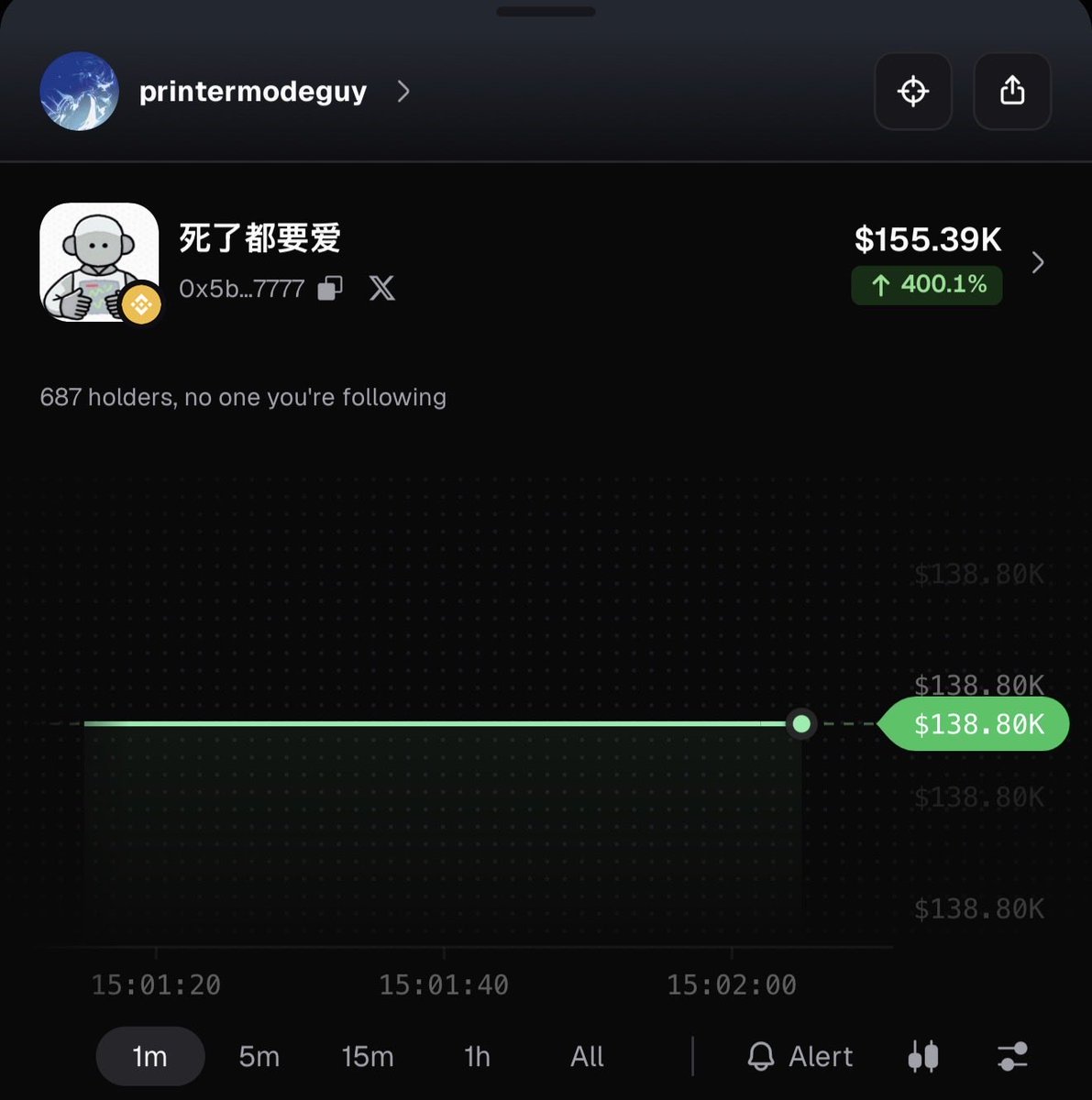 printermodeguy's tweet photo. 0x5b4d7b83fd666b6e1f5c3579be5069bfb4c47777 

It's a song and an AI coin at the same time — the anthem of China's ultra-rich old money.

si了都要ai
死了都要爱 https://t.co/c3SAwi4vV4