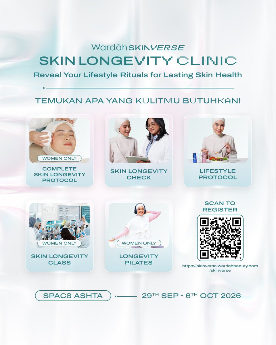 SeanovicSean's tweet photo. emang paling bener, terutama cewek-cewek kalau urusan beauty ini serahkan ke ahlinya, dijamin langsung glowing mantul ye kan, komplit gini  
#WardahSkinLongevityClinic
https://t.co/L4ukqoAkGW https://t.co/nyrLXPIHwN