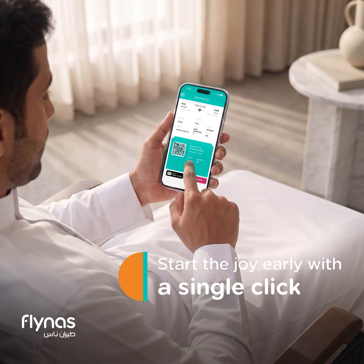 flynas's tweet photo. Book your flight with #flynas, 
upgrade your seat, and enjoy the full experience! ✈️ https://t.co/NAJakBLDR5