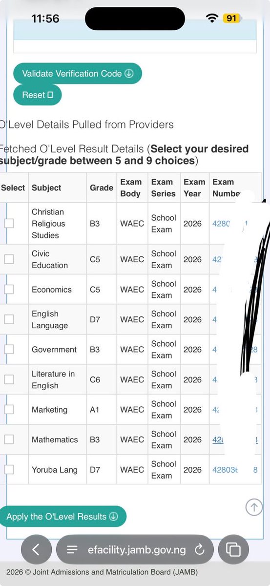 only1A_J's tweet photo. Hello good day sir pls sir I am trying to verify my Waec and Neco results on the portal, I have been directed to select it on the jamb verification page, but it’s showing only the Waec result instead of Waec and Neco sir ? 
Pls can you assist me sir 🙏🏻 https://t.co/tPSJymBaln