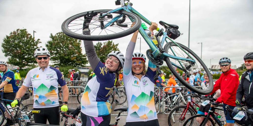 ScottishPower's tweet photo. Colleagues raised £14,325 in the fight against cancer🚴💙
 
That's the incredible total raised by our team who took on Tour de 4 this year. Proud to support the event for a second year, joining thousands of riders for a cause that touches so many lives. https://t.co/b96Cm34dqf