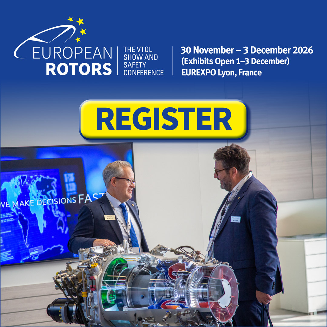 EuropeanRotors's tweet photo. 🚁 Discover the future of vertical aviation at #EUROPEANROTORS 2026!

Explore 200+ exhibitors, aircraft displays, live demos, expert discussions, training &amp; the EASA Rotorcraft Symposium.

📍 Lyon | 🗓️ Nov. 30–Dec. 3

🔗 https://t.co/DozX7Ovtwr

#VerticalAviation #VTOL https://t.co/qIwk7BBpuL