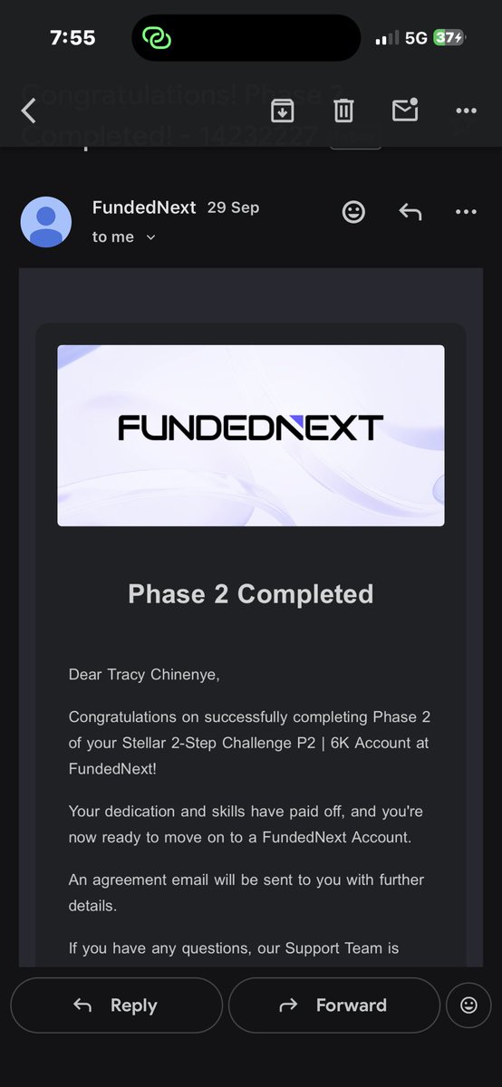 Tracychinel's tweet photo. Guys ❤️ I have to finally share this.

I passed Phase 2 on both @FundedNext &amp; @EquityEdgeUK 🥹
And I passed them on my birthday too yesterday 

Honestly, this is the best birthday gift I could’ve given myself. After everything, seeing that “passed” feels so good 🥹❤️ https://t.co/WLy4f6aYhH