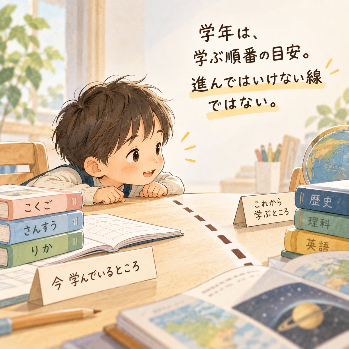 manabikatax's tweet photo. 「まだ習っていないから、やらない」
学年は、学ぶ順番の目安にはなります。
でも「ここから先は進んではいけない」という線ではありません。
まだ習っていなくても、できることがあります。
「やってみたい」と思うこともあります。
学年だけでなく、その子の今いる場所から考えてみたいです😊 https://t.co/hqoIZ0CAas