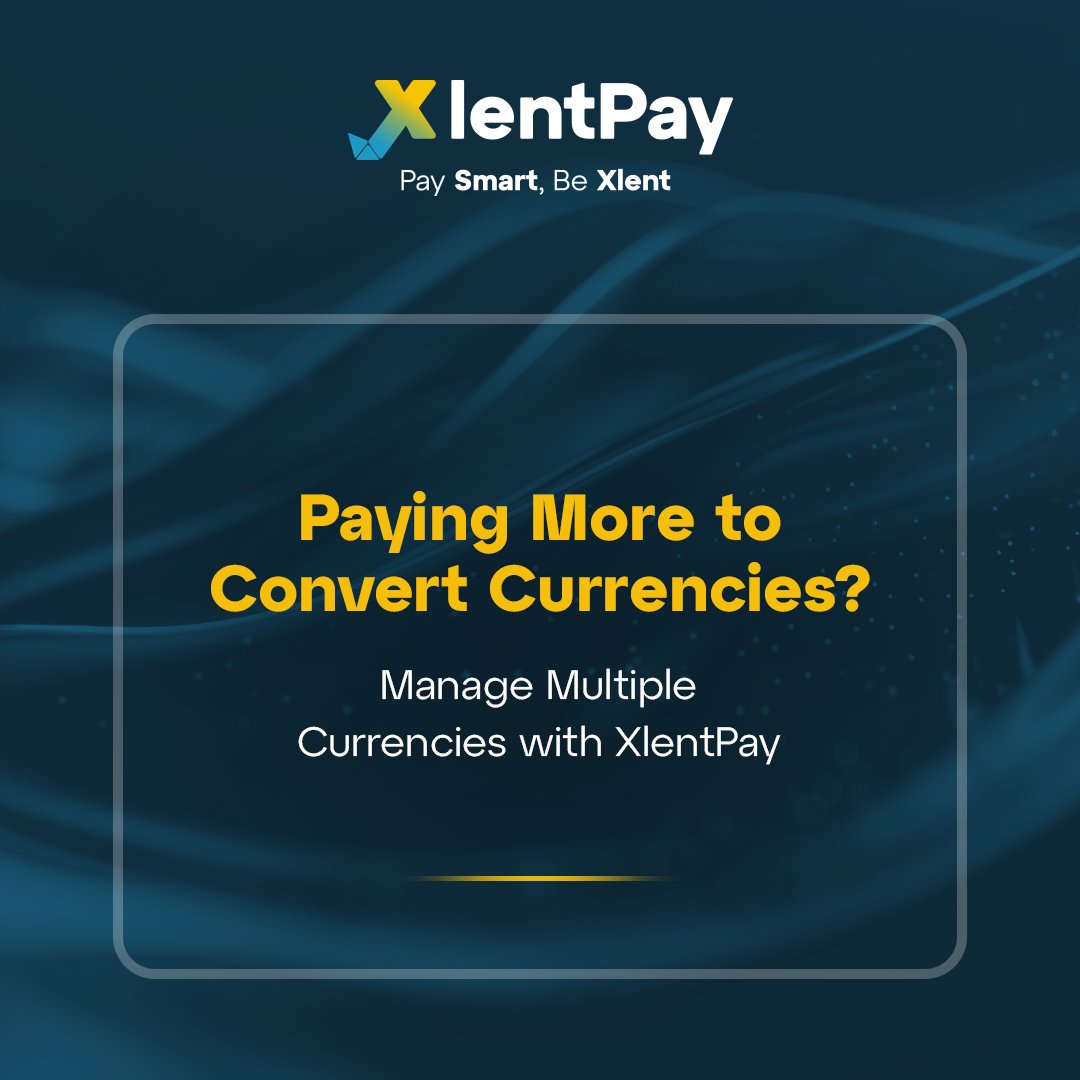 xlentpay's tweet photo. Currency conversion can become costly when managing funds across currencies.

#XlentPay enables businesses to hold send &amp; receive payments in multiple currencies from one account, with real-time exchange rates &amp; instant conversion.

Manage global funds through XlentPay. https://t.co/CDyYl5qtR3