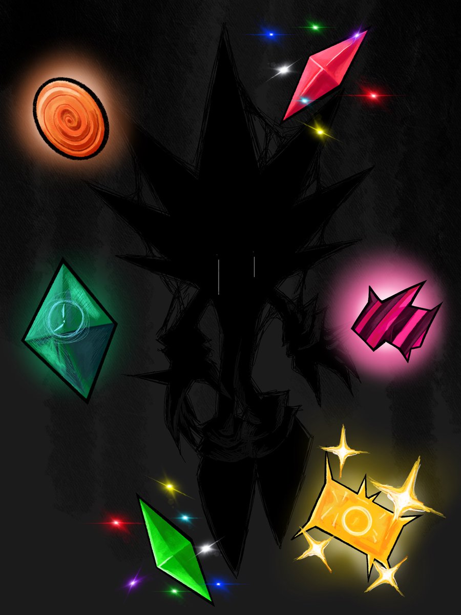 Ark_Brsh's tweet photo. @AkihikoKyodai This is The Quiet!! He’s a main antagonist who hops between dimensions erasing anything in his path in search for the Parallax Shards (The colorful gems on the right image) https://t.co/MFmUJ4YElU