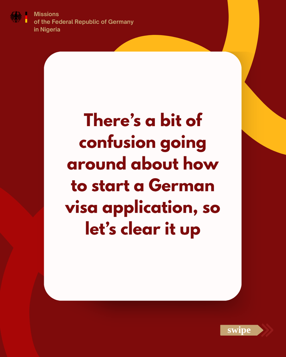 GERinNigeria's tweet photo. Incase you’ve heard this before…

Don’t just email your documents and assume your visa application has been submitted.

✅ Start with the official visa instructions &amp; follow the process for your specific visa category -www.nigeria.diplo.de https://t.co/2N5dtdXqHM
