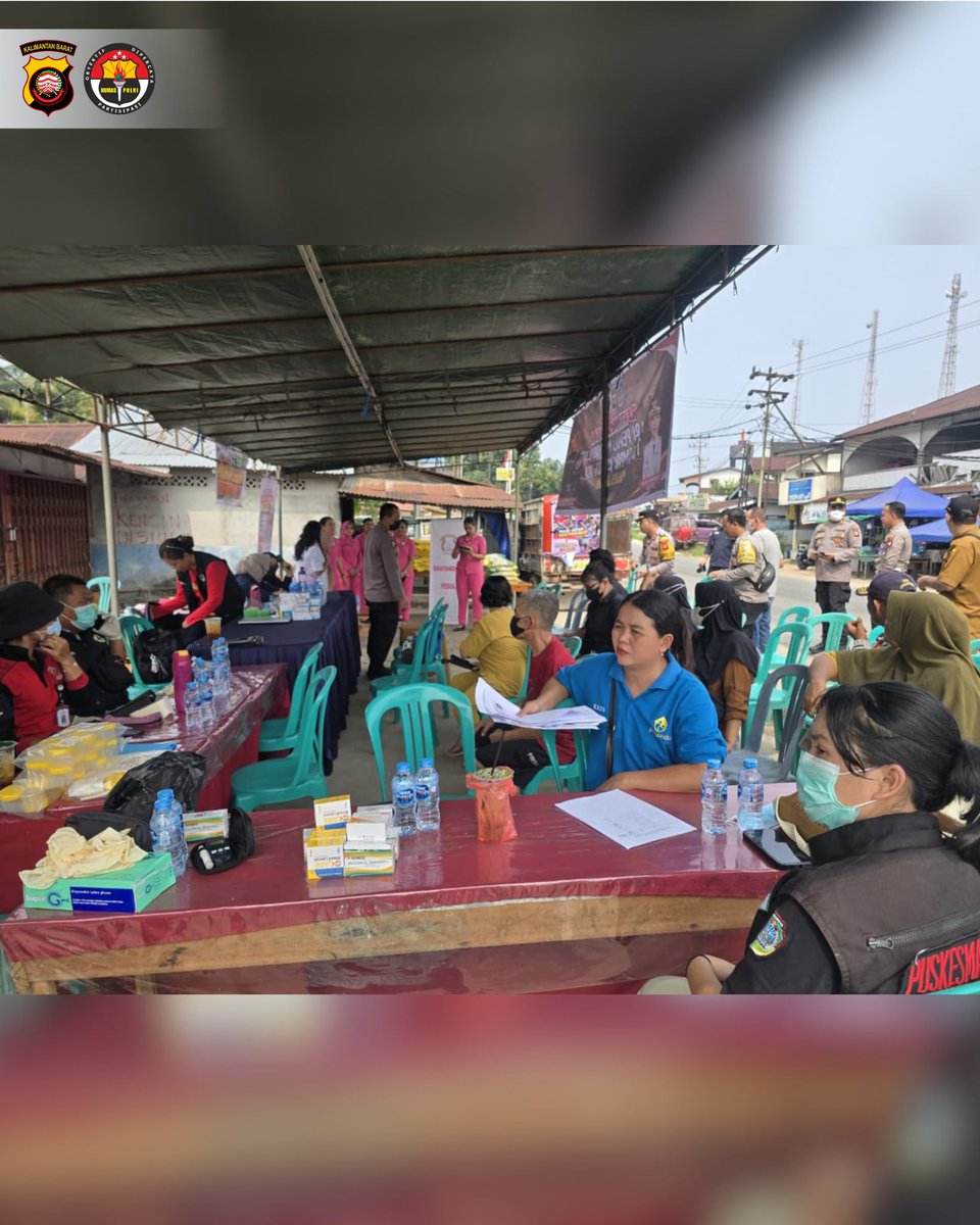 BidhumasKalbar's tweet photo. Dampak Karhutla tak hanya mengancam lingkungan, tetapi juga kesehatan dan kebutuhan masyarakat. Polres Landak bergerak memberikan pelayanan terpadu bagi warga terdampak kabut asap di Pasar Mandor, Selasa (29/9/2026).
#PoldaKalbar #HumasPoldaKalbar #Poldakalbarsiagakarhulta https://t.co/TEPYaVU0zn