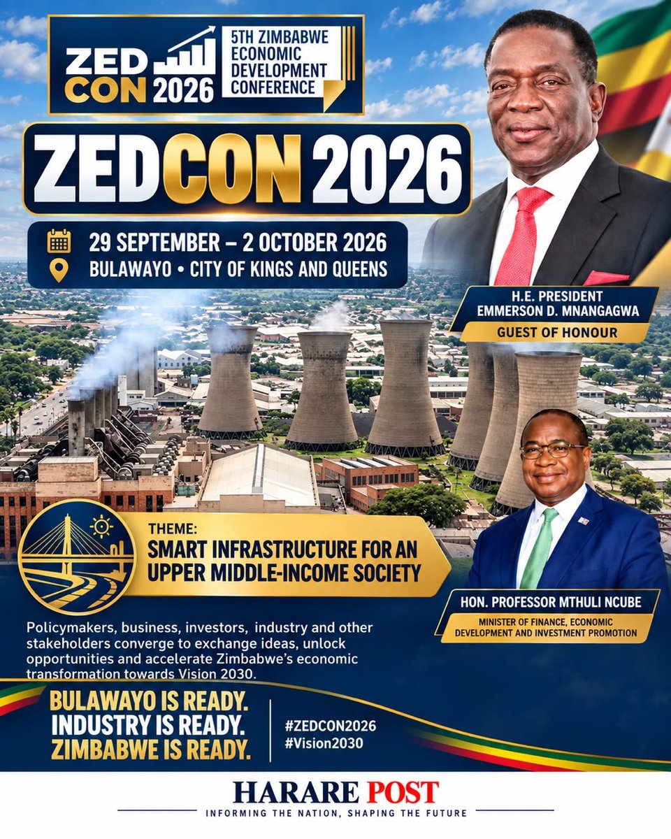harare_post's tweet photo. The 5th Annual Zimbabwe Economic Development Conference (ZEDCON) is underway in Bulawayo.
#ZEDCON
#Zimbabwe https://t.co/OUnaqDsgxZ