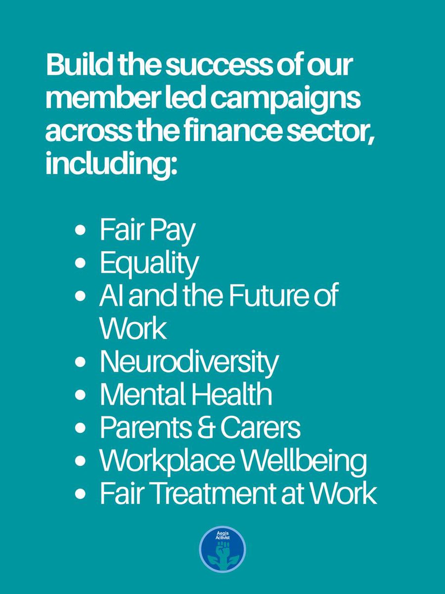 AegistheUnion's tweet photo. 🚀Launched today | We're growing our union with our new Activist role.
From the introduction of AI to changes at work, we're clear that workers must be at the centre of these discussions.
Nothing about us, without us.
#AegistheUnion #AegisActivist #FinanceWorkers #Finance https://t.co/AgzNm4A9SU