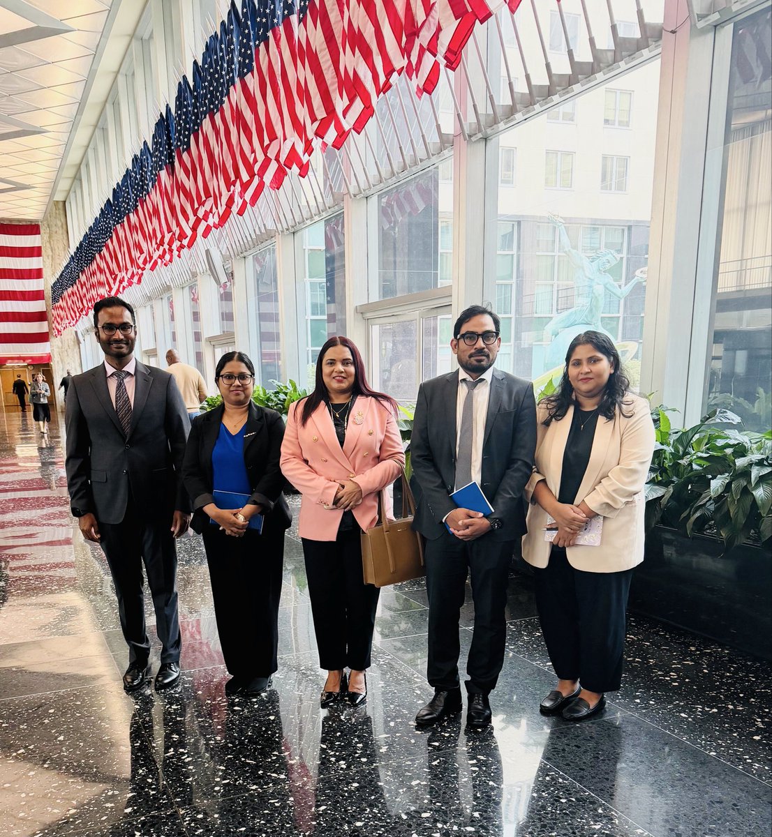 IruthishamAdam's tweet photo. 🌍 Concluded my official visit to the United States of America, Washington, D.C. Grateful for the opportunity to meet the Maldivian community, warm hospitality and constructive engagements with the U.S. officials and representatives of international financial institutions.

My visit to Washington DC was a response to exchange visit and continue dialogue as several delegations from Washington DC visited the Maldives in recent months . Our discussions reaffirmed the enduring friendship between the Maldives and the United States and explored new avenues to strengthen bilateral relations, cooperation in areas of mutual interest on global issues,  promotion of tourism, trade and investments. 

I look forward to building on these engagements and further advancing our shared priorities.

🇲🇻🤝🇺🇸

@MoFAmv 
@UnderSecStateP 
@State_SCA 
@MDVinUSA 
@MVPMNY