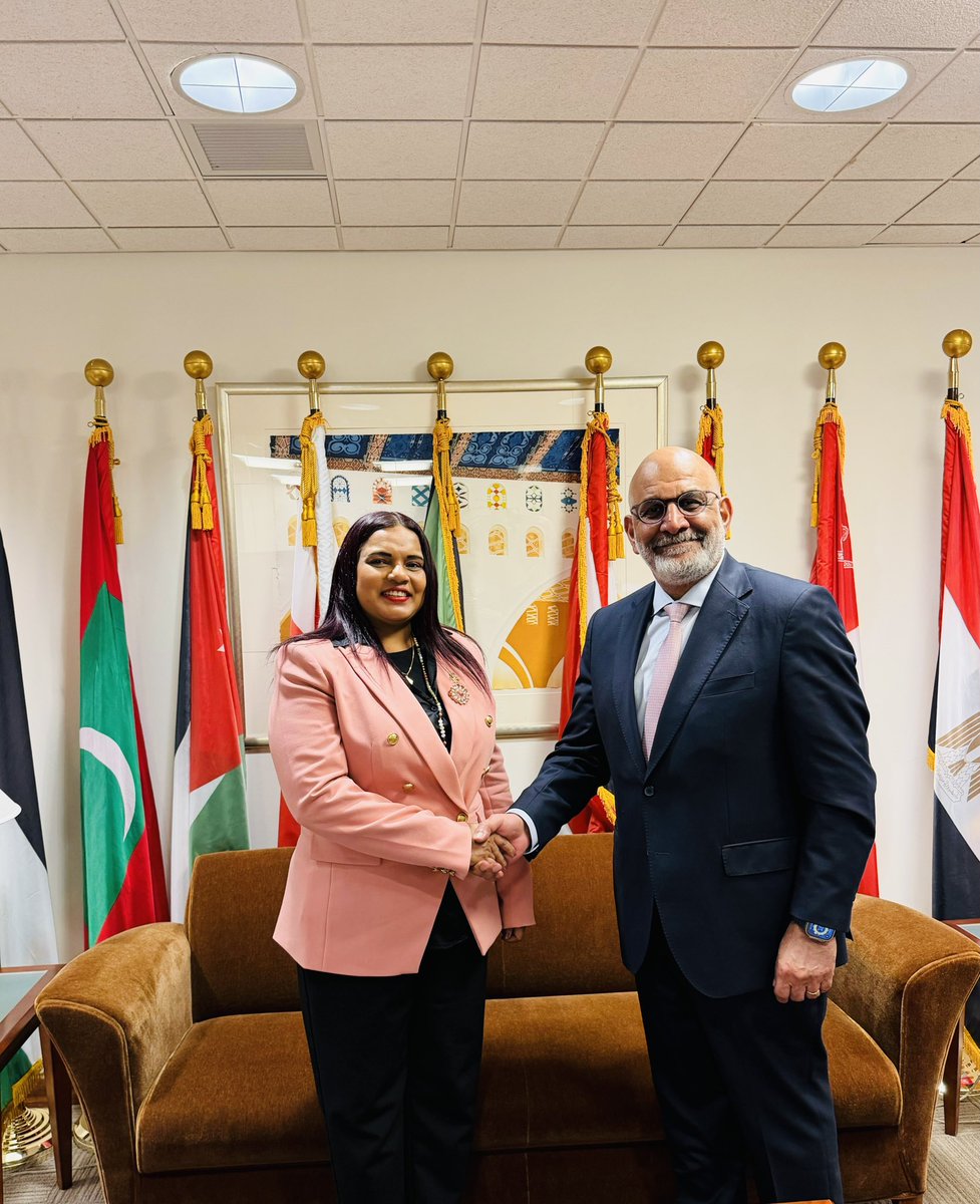 IruthishamAdam's tweet photo. 🌍 Concluded my official visit to the United States of America, Washington, D.C. Grateful for the opportunity to meet the Maldivian community, warm hospitality and constructive engagements with the U.S. officials and representatives of international financial institutions.

My visit to Washington DC was a response to exchange visit and continue dialogue as several delegations from Washington DC visited the Maldives in recent months . Our discussions reaffirmed the enduring friendship between the Maldives and the United States and explored new avenues to strengthen bilateral relations, cooperation in areas of mutual interest on global issues,  promotion of tourism, trade and investments. 

I look forward to building on these engagements and further advancing our shared priorities.

🇲🇻🤝🇺🇸

@MoFAmv 
@UnderSecStateP 
@State_SCA 
@MDVinUSA 
@MVPMNY