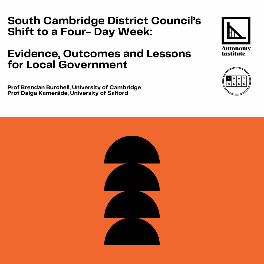 4Day_Week's tweet photo. We all know South Cambridgeshire District Council's 4-day, 32-hour week works.

What Local Authority Leaders need to know now is:

How did they do it?
What was the impact?
and
How can we do it too?

To answer those questions, we’ve condensed all the key data into one brand-new, easy-to-read summary document.

Read it below ⬇️