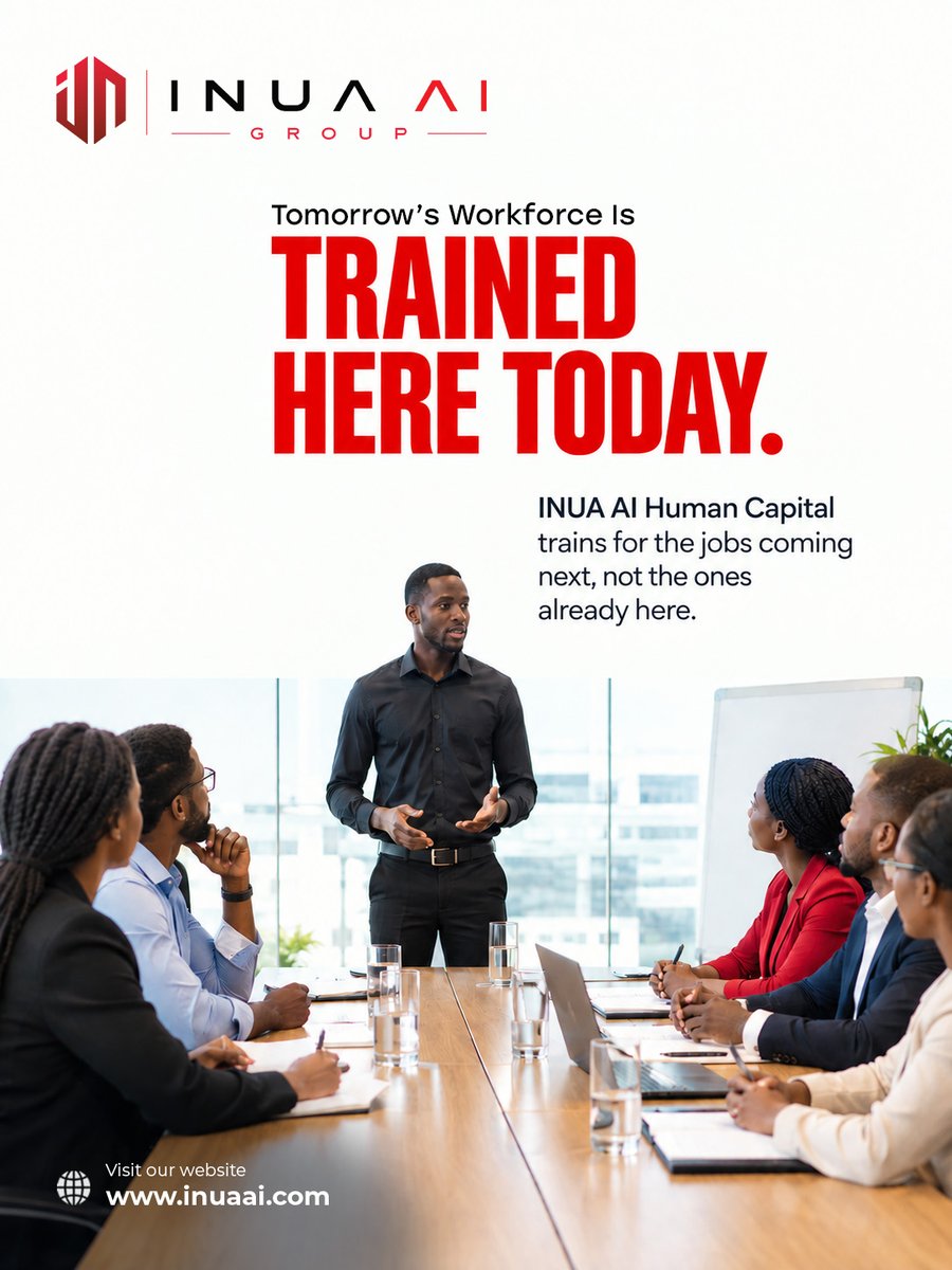 INUA_AI's tweet photo. @INUAAIHC trains people for the jobs arriving next, not the ones already here. #INUAAIGroup #INUAHumanCapital https://t.co/VDm4knhsLD