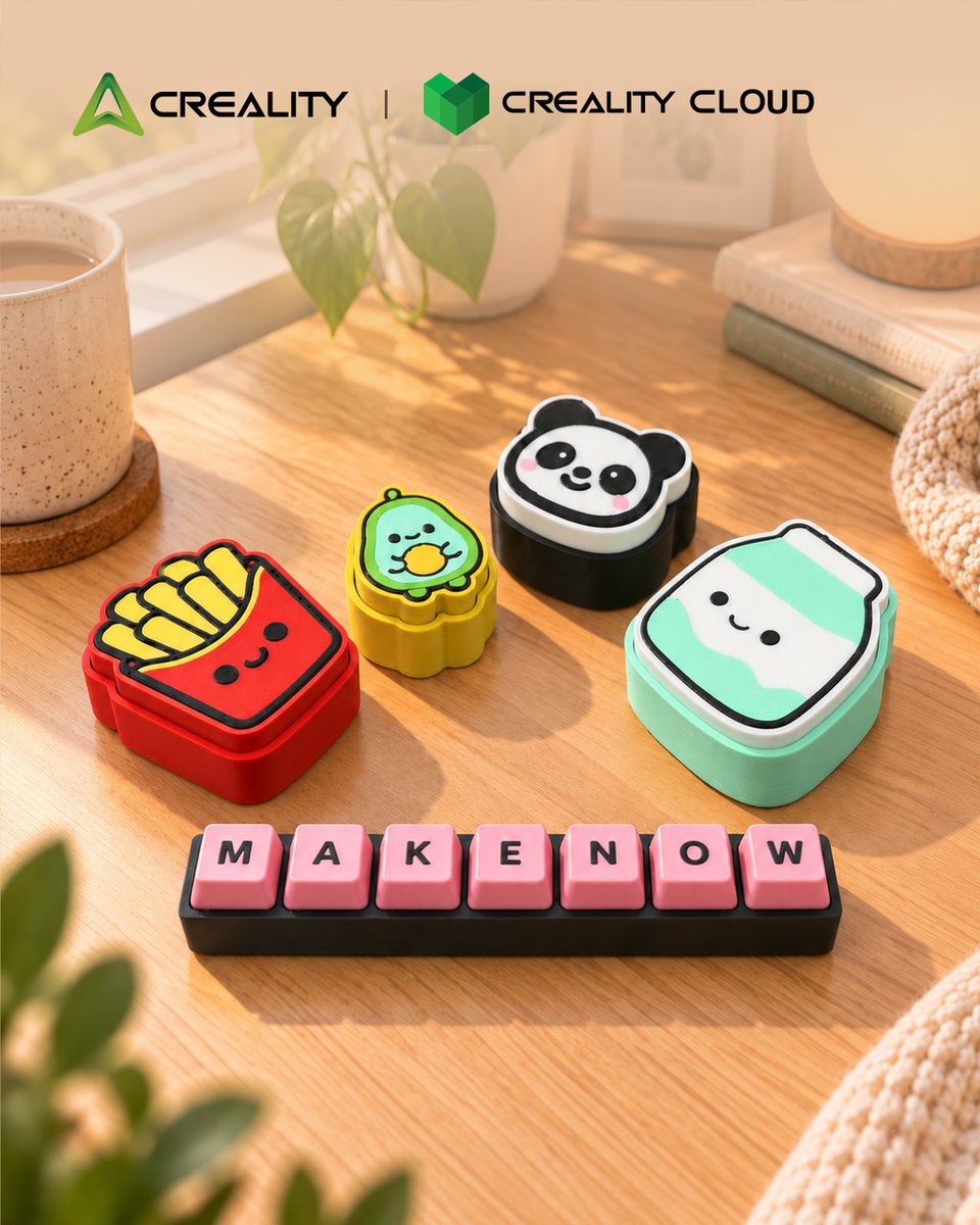 CrealityCloud's tweet photo. Turn any image into a 3D-printable clicker fidget toy!

#CrealityCloud's #ClickerMaker transforms flat designs into playful 3D characters you can print and click.

👉 Make yours: https://t.co/Z8SryauxK0

#3DPrinting #FidgetToy #3DPrintedToys https://t.co/jFa3hLmEpG