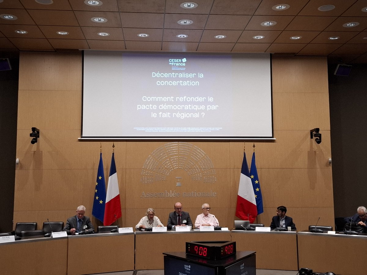 ceserfrance's tweet photo. Décentralisée la concertation. Comment refonder le pacte démocratique par le fait régional ? C'est parti pour le colloque à l'@AssembleeNat avec l'ouverture par la ministre @FrancoiseGatel https://t.co/7dIcqit7Yv