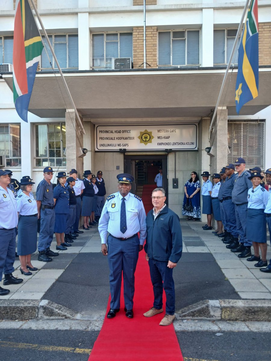 SAPoliceService's tweet photo. #sapsWC [WESTERN CAPE PROVINCIAL COMMISSIONER BIDS FAREWELL TO MEMBERS REACHING RETIREMENT] On Wednesday morning, 30/09, Western Cape Provincial Commissioner Lt Gen Sizakhele Dyantyi, together with #SAPS management, bid farewell to members who have reached retirement.

The milestone was marked with a traditional walk-out ceremony at the SAPS Provincial Head Office in Alfred Street, Green Point.

SAPS management wishes Colonel J Alcock, Colonel AJ Saulse, Colonel LM Swart, Lieutenant Colonel F Greef, Lieutenant Colonel RJ Pool, Captain LA Arendse and Sergeant JHP Fourie a happy and fulfilling retirement, with prosperity and success in their future endeavours. #ServiceExcellence #SelflessAndPatrioticService ME