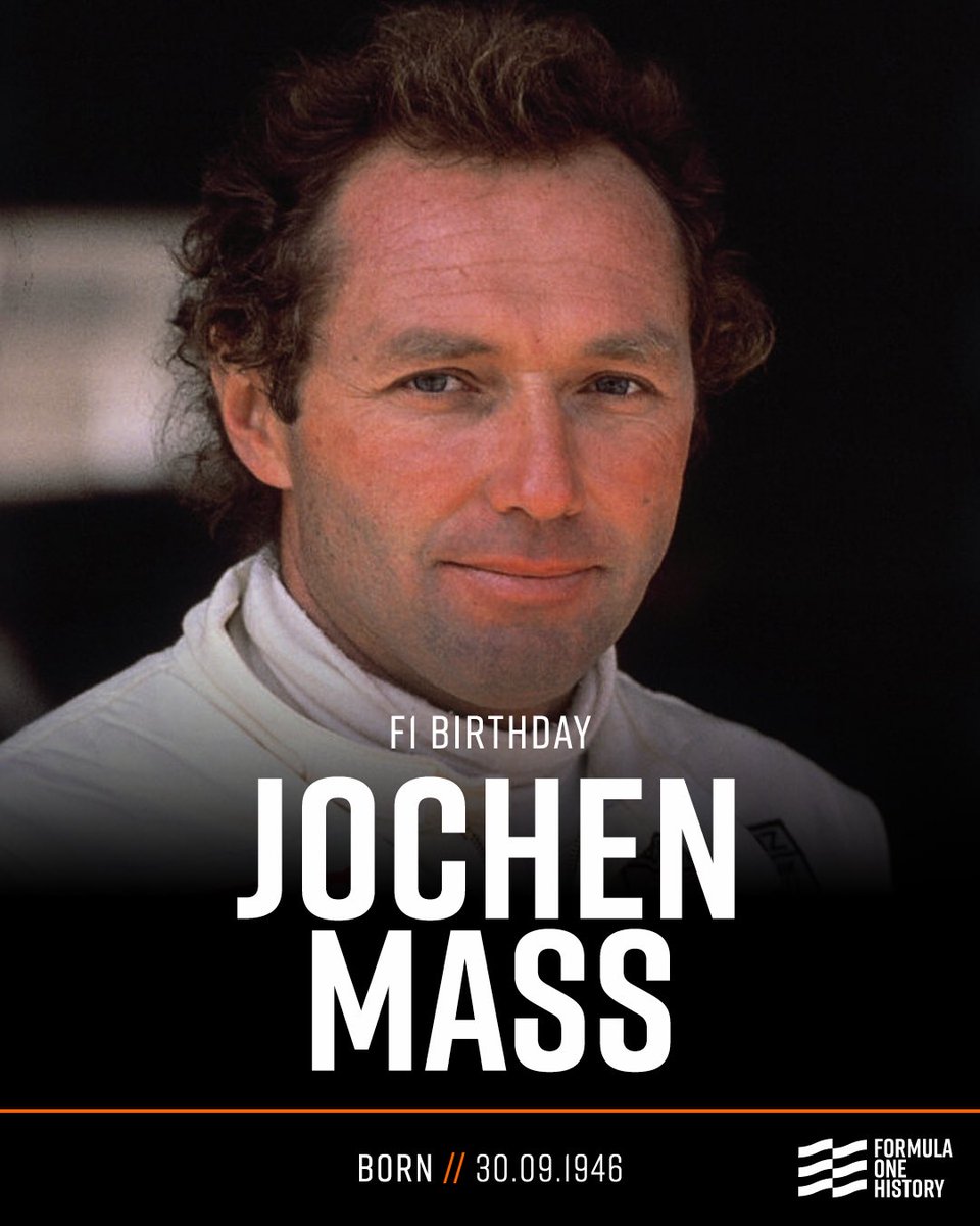 F1History1950's tweet photo. Remembering Jochen Mass, born #OnThisDay 30 September 1946 in Cologne, won once in 102 Formula 1 starts between 1973 and 1982. He made his F1 debut with Surtees and later moved to McLaren in 1975, where he played the role of an excellent No. 2 to Emerson Fittipaldi, winning the 1975 Spanish Grand Prix. However, his prominence declined when James Hunt joined McLaren in 1976, as he could not match Hunt’s pace. After stints with ATS and Arrows and a year off in 1981, Mass returned for an uncompetitive season with March in 1982. He then focused on sports cars, winning Le Mans in 1989. Mass later mentored young talents, including Michael Schumacher, before retiring in 1991.

He sadly died on 4 May 2025 due to complications from a stroke that he suffered in February of the same year. He was 78.

#f1 #formula1