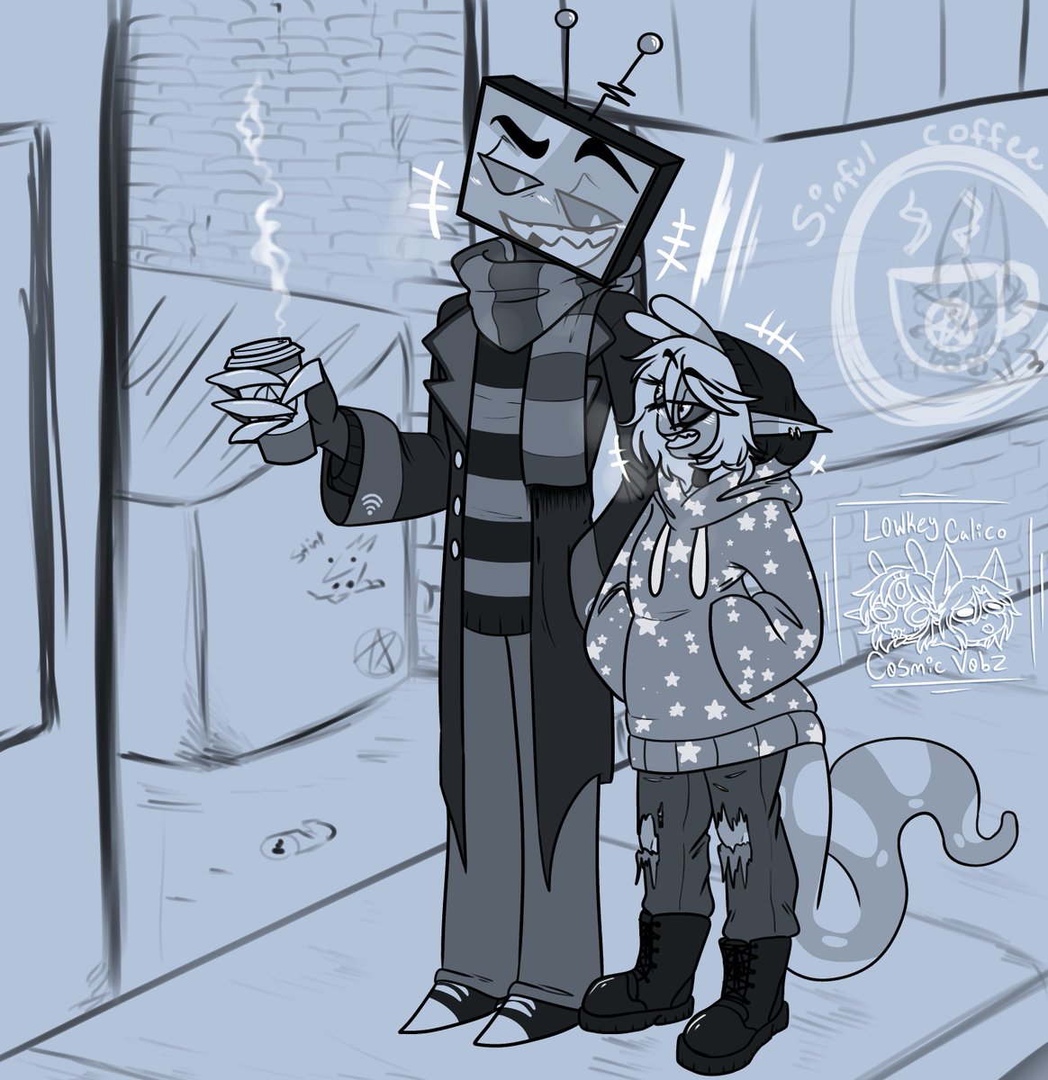 C0SMIC_V0BZ's tweet photo. Cozy fall vibes 🍂
#vox #voxhazbin #ocxcanon #hazbinhotel https://t.co/OqvoHgUUM7