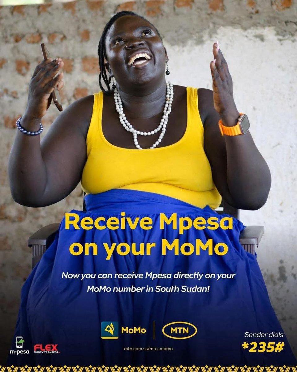 mtnmomossd's tweet photo. Distance means nothing when money moves this fast!

Receive M-PESA directly into your MoMo  wallet.

Dial *235#

#digitalisingsouthsudan #MoMo https://t.co/0aYAYo6Rkc