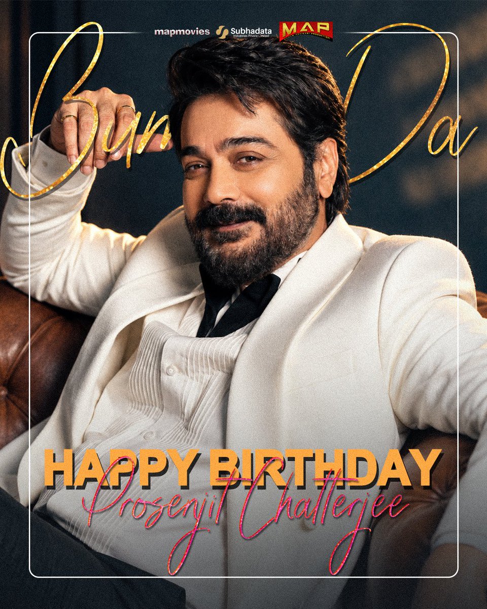 ItsMAPRODUCTION's tweet photo. Happy Birthday, Bumba Da!
Aging like fine wine. Cheers to the legend! đĨđĨ
#ManasAdhikariProduction #mapaudiobangla #siplgroupindia #Prosenjit_Chatterjee @prosenjitbumba @subhadata https://t.co/9gCWSvtfs4