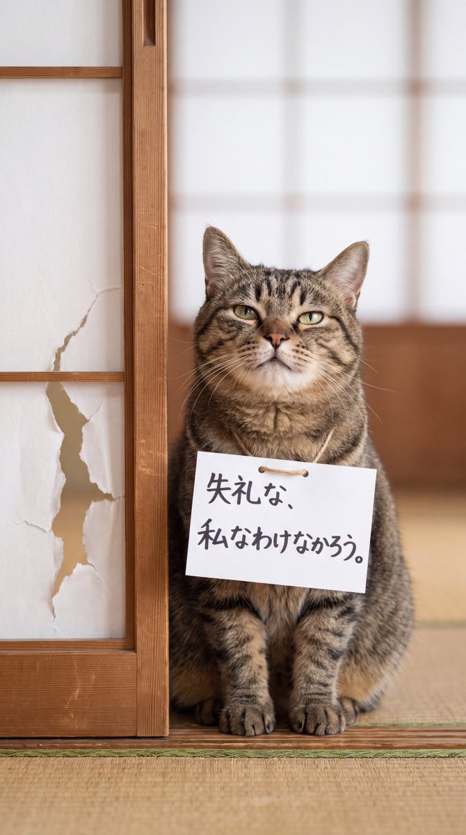 wa_cats's tweet photo. いや、全く説得力ないから https://t.co/YjPp4scNVi