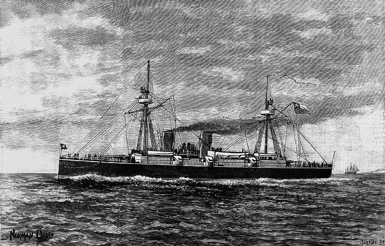 NavalEncyclope1's tweet photo. The #Chileancruiser #Esmeralda is certainly less famous for her short service in the #ChileanNavy and more as the worldโs first protected cruiser. She was resold to Japan in 1894... https://t.co/k8mcxzE3bO #armadadechile #protectedcruiser #edwardreed https://t.co/9X0ikMySJy