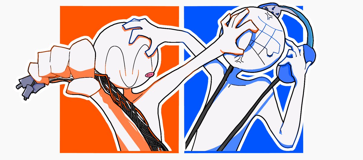 DREAMTALE1228's tweet photo. # いいねした人のメディア欄覗いて素敵絵を私の絵柄で描いてもいいですか

こういう感じの愉快な構図大好き！！！
あと本当に二人とも可愛くて可愛くてくたばりそう() https://t.co/FjPqmtAl9p
