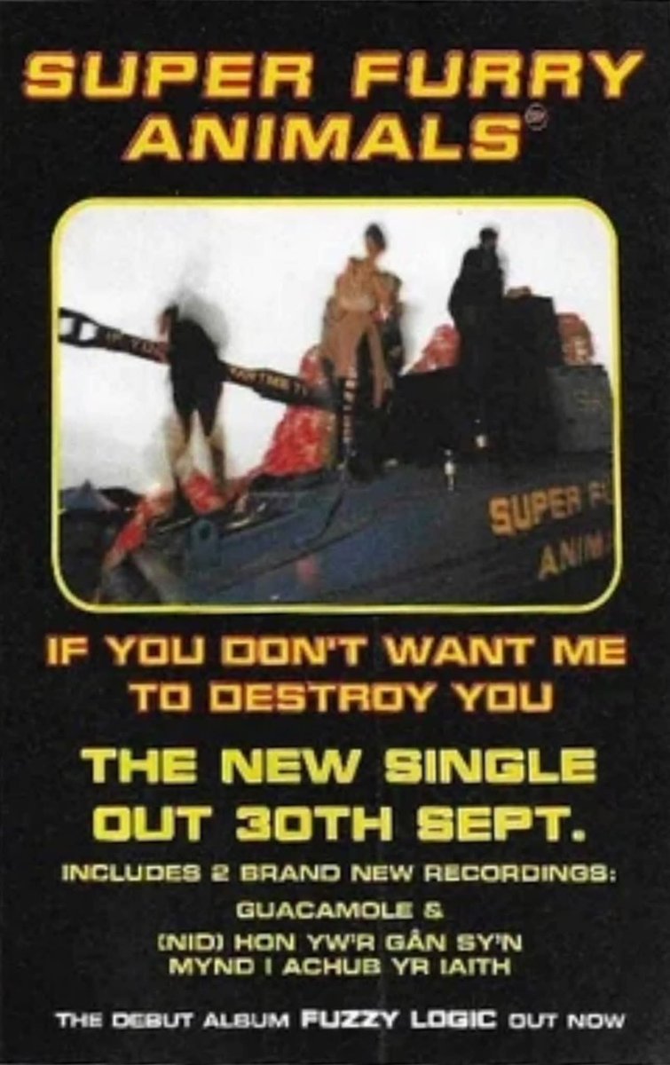 sfaaok's tweet photo. Classic @superfurry single 'If You Don't Want Me To Destroy You' was released 30 years ago today! 🎂

It reached #18 in the UK with a video directed by Brian Cannon

A deep dive of the single doubles as part 4 of the SFA 'tank' retrospective in SFA OK! https://t.co/RAHKj8rT8F https://t.co/Dfl6zGGxuj