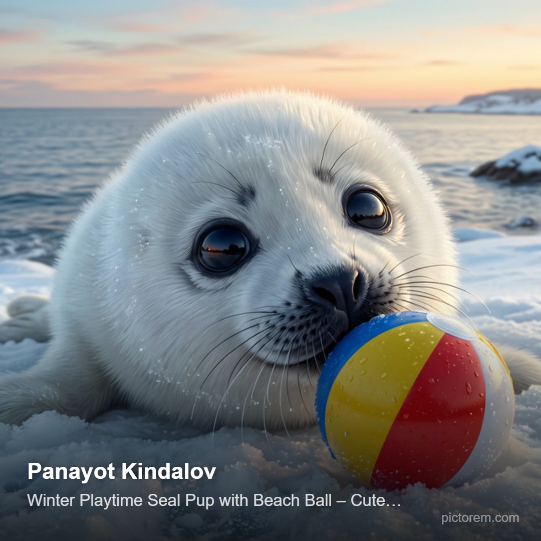 PKindalov's tweet photo. Bring a splash of #adorable to your little one's room with "Winter Playtime Seal Pup With Beach Ball" by Panayot Kindalov! This sweet print is perfect for a nursery. #NurseryArt #CuteAnimals
https://t.co/9hExZAq1VN

#cuteanimals https://t.co/ehKG7NFhnl