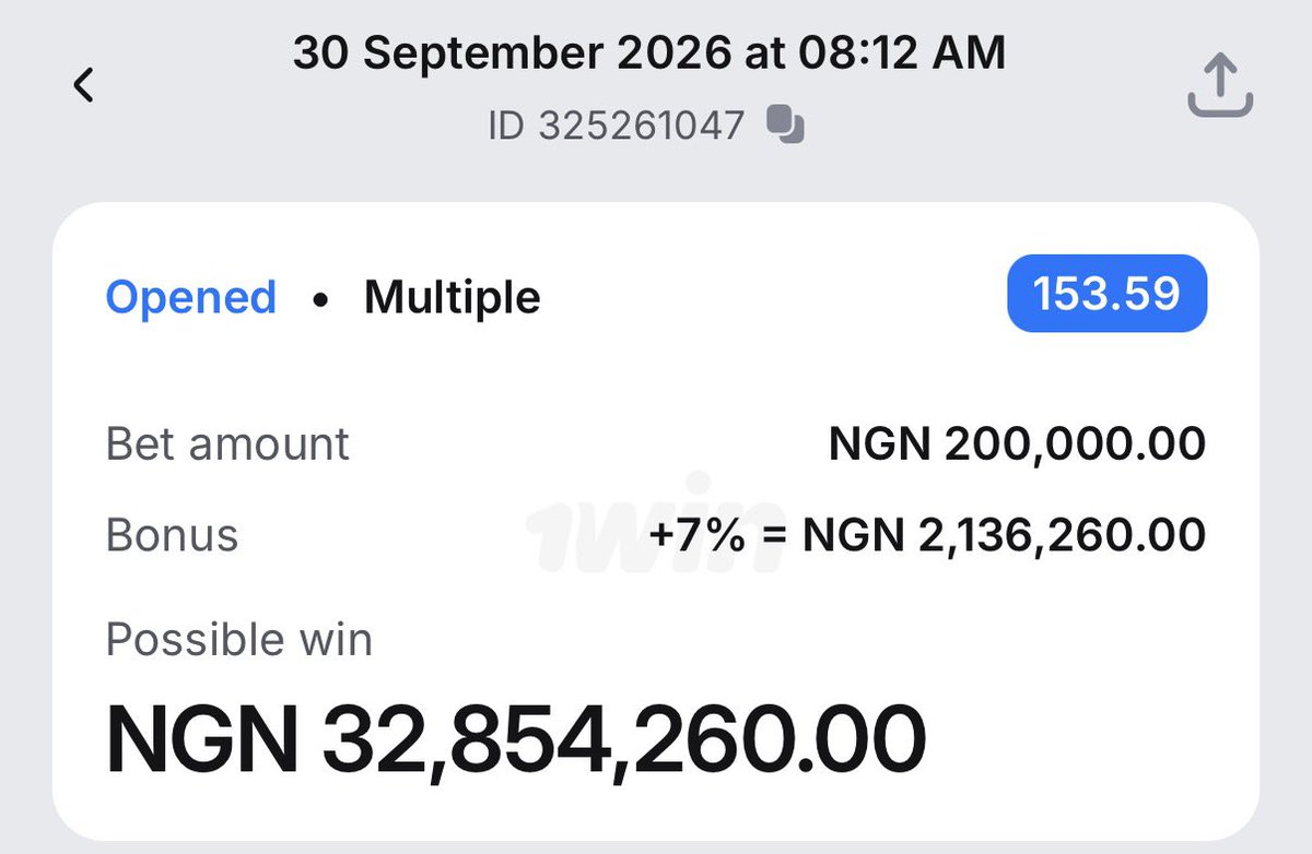 PRIMEAU109's tweet photo. Good Morning 1win Bet 🌴🎉

Booking code 💰- ZfUuS3dd

Promo code for 500% Bonus- PRIMMEE

Link to register and stake - https://t.co/mdVgrNuuJg https://t.co/tgvHkbAcbB