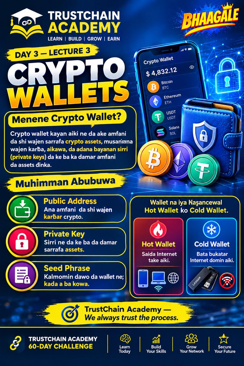 BHAAGALE1's tweet photo. TrushChain academy lacture 
Your crypto wallet is your gateway to Web3. 🔐 Understand public addresses, private keys &amp; transactions before you move your assets. #TrustChainAcademychallenge #60DaysWithTrustchainAcademy @TrustChain0 https://t.co/FEpNg6z7wr