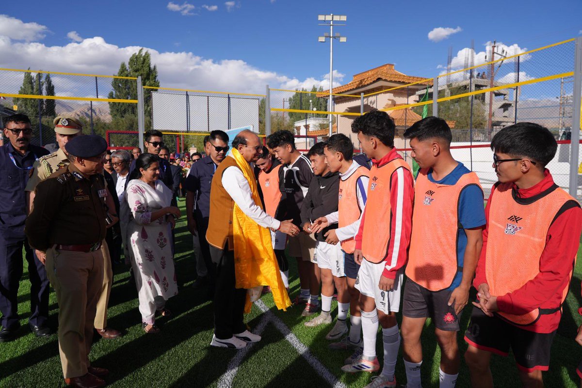 lg_ladakh's tweet photo. Addressed the concluding session of the “Youth Month 2026” and inaugurated a Rs 1.70 crore Futsal Ground at Spituk, marking a new milestone in our collective journey of youth empowerment. 

Over the past month, the “7 Districts, 7 Sports” initiative has brought diverse sporting opportunities closer to our youth, ensuring equitable access to infrastructure and opportunities, and showcasing their immense talent, determination and endurance.

As we conclude Youth Month, emphasized that this marked the beginning of a sustained movement for youth participation and empowerment. 

Ladakh’s young people are our greatest strength, and together we shall build a fit, healthy, skilled, disciplined and sporting Ladakh.