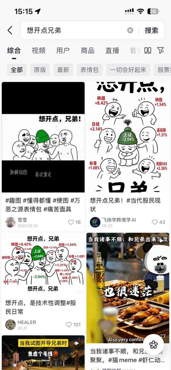 BNBBuilder_dev's tweet photo. a股的股民兄弟都在发的meme图，太符合a股现在的精神状态了。 https://t.co/cyoPaGqfqw