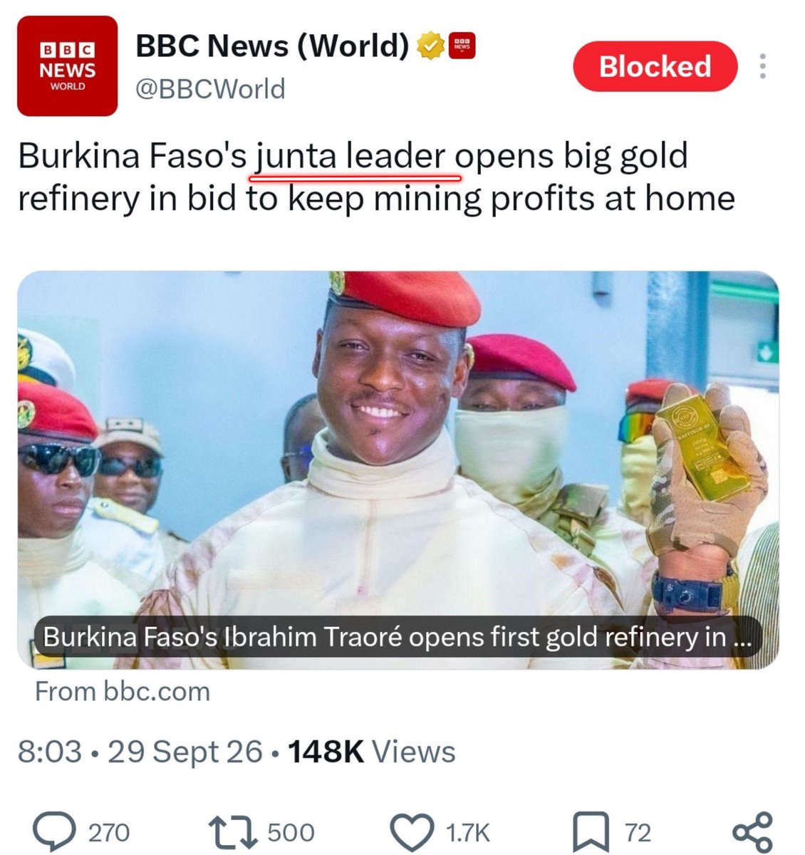 ali_naka's tweet photo. Dear @BBCWorld 

We are The Media Now 

We read and watch your content for Comic Relief! We are not in 1960 when you decided who are our Heroes and Villains 

Be Guided!! https://t.co/py7dsfZR5J