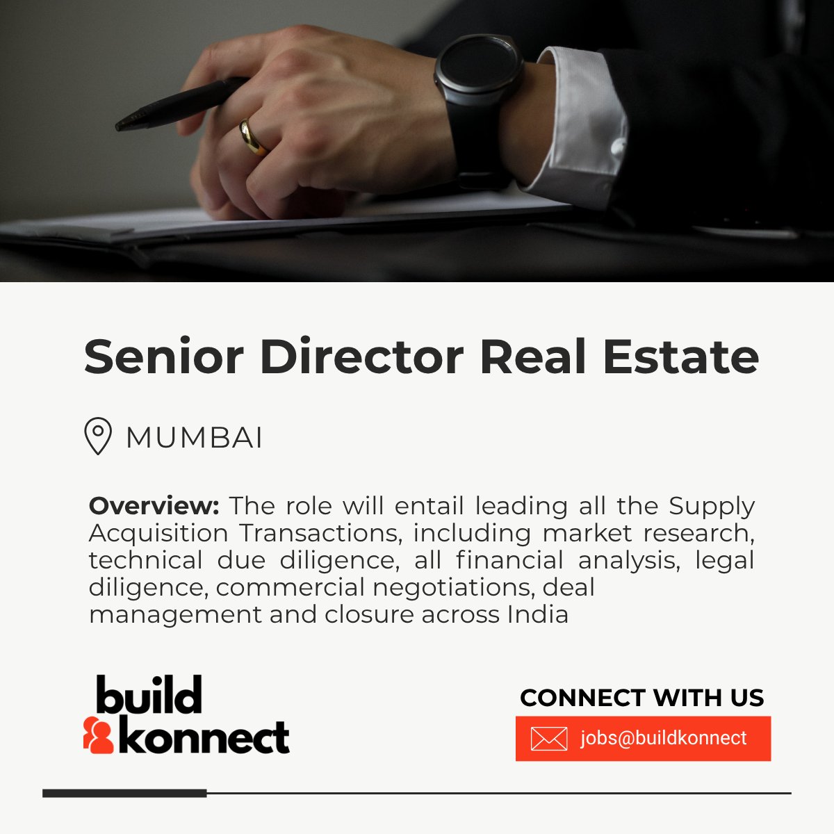 BuildKonnect's tweet photo. #LeadershipOpportunity in #Mumbai

#Buildkonnect is looking for a #SeniorLeader to lead Supply Acquisition Transactions from initial market research through deal management and closure across India

Apply to
https://t.co/ealmPkD1uQ

OR
Reach out to jobs@buildkonnect.com https://t.co/CzSBELEReS