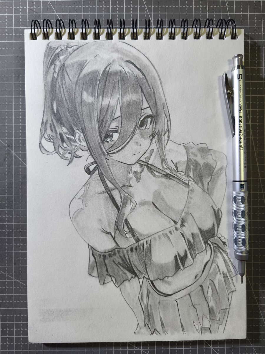 LGabut61859's tweet photo. Draw Nakano miku 🤎 #nakanomiku #goyobunnohanayome #art #drawing https://t.co/q6CQhQ8iJB