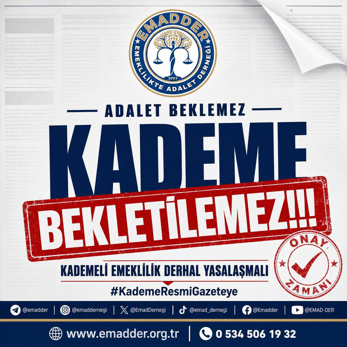 TubiEmad's tweet photo. Kademeli Emeklilik

👉BEKLETİLEMEZ
👉ÖTEKİLEŞTİRİLEMEZ
👉AYRIŞTIRILAMAZ

Kademeli Emeklilik Anayasal HAKTIR ❗️

@EmadDernegi
#MeclisSıraKademede https://t.co/8cQdiLZHwz