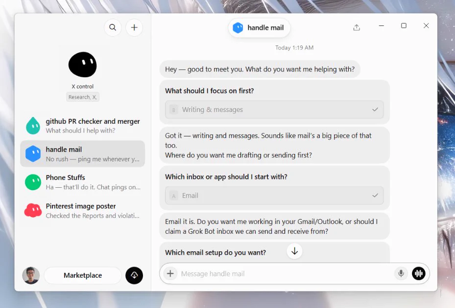Prasenjit on X: "my grok bot offered to get its own email address → one ...