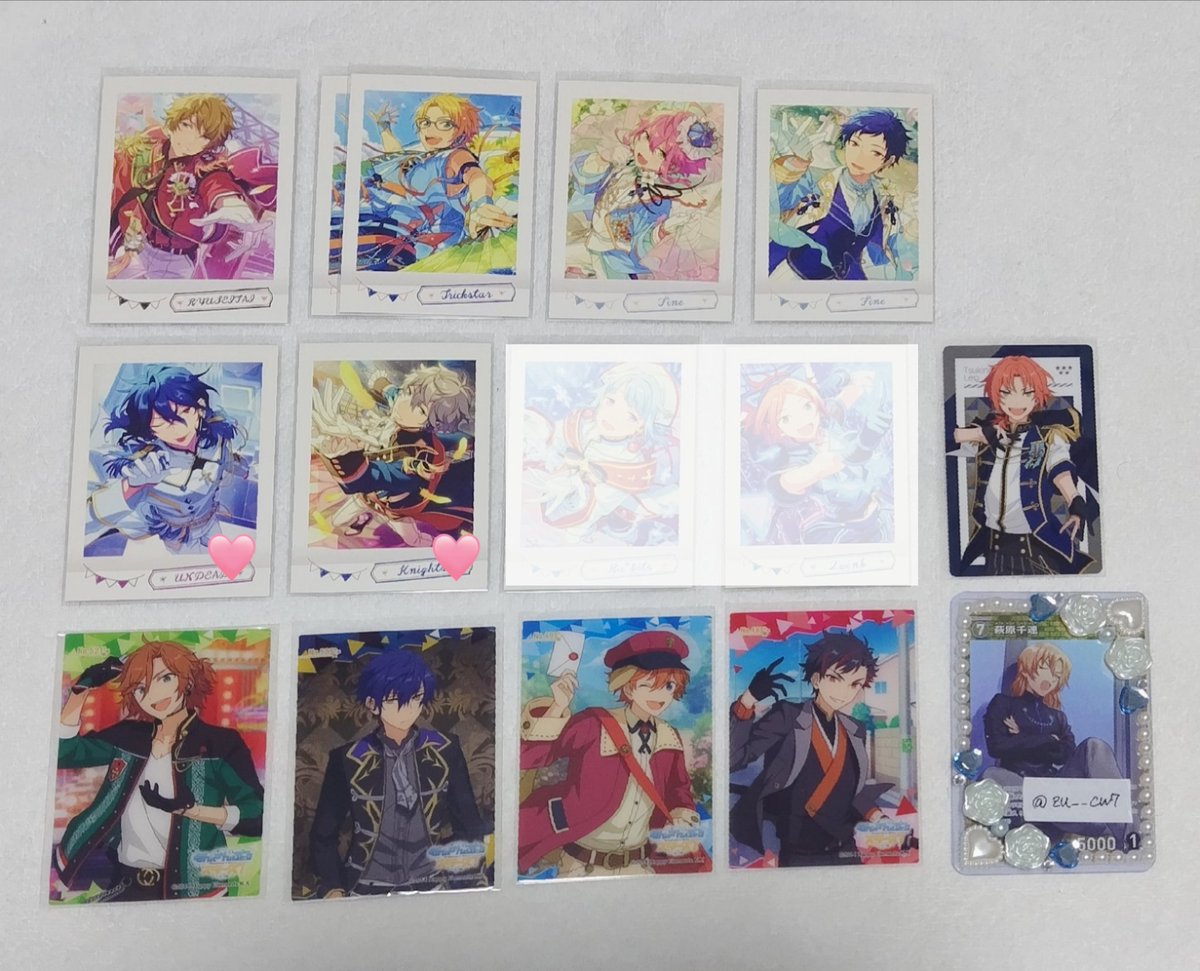 zu__cw7's tweet photo. 【譲渡 交換】あんスタ ぱしゃこれ クリアカード

譲：画像参照
求：定価+送料 >>> プロカ記載キャラ

✧プロカ必読
✧友人分に購入したお品物です
✧レート等不明なため全てまとめての譲渡最優先。+交換も可
✧バラの際🩷はクリカ>ぱしゃこれより~倍数抱き合わせ

お気軽にお声掛けください>  ̫<♩ https://t.co/RvxY2NzrIj