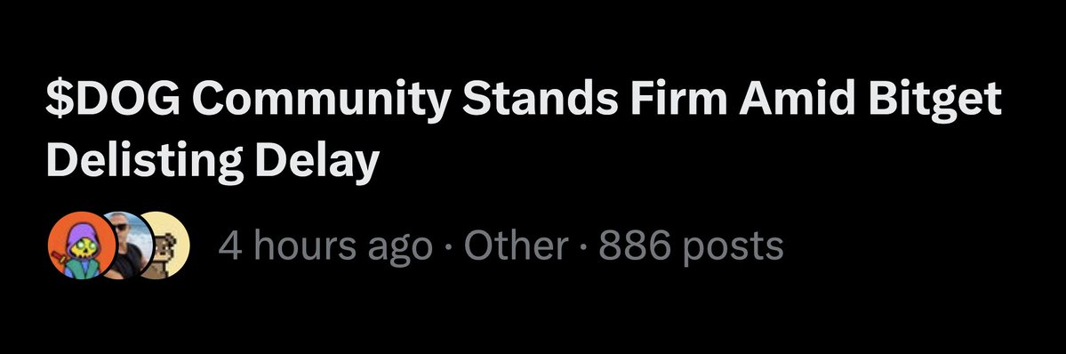 LeonidasNFT's tweet photo. The $DOG Army has spoken

It makes no sense for Bitget to ever delist a massive coin like $DOG while keeping hundreds of low cap vaporware coins

@GracyBitget should announce that $DOG is no longer being delisted EVER!!!!! https://t.co/TyluY9vaGi