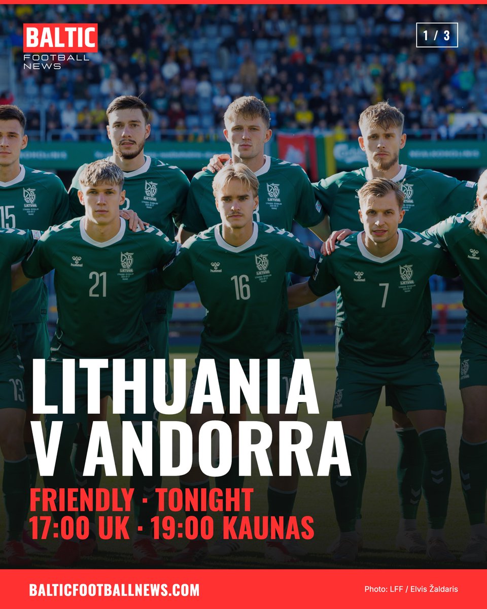 Balticfootynews's tweet photo. π±πΉπ¦π© Lithuania v Andorra tonight, 17:00 UK
β
3 clean sheets in 10
β 7 goals in 10, none in 5 of them
π 2 meetings, 2 Lithuania wins
Score prediction? π
https://t.co/Q4oWIiU7my
#Lietuva #Futbolas #LTUAND https://t.co/QNjtByxm2N
