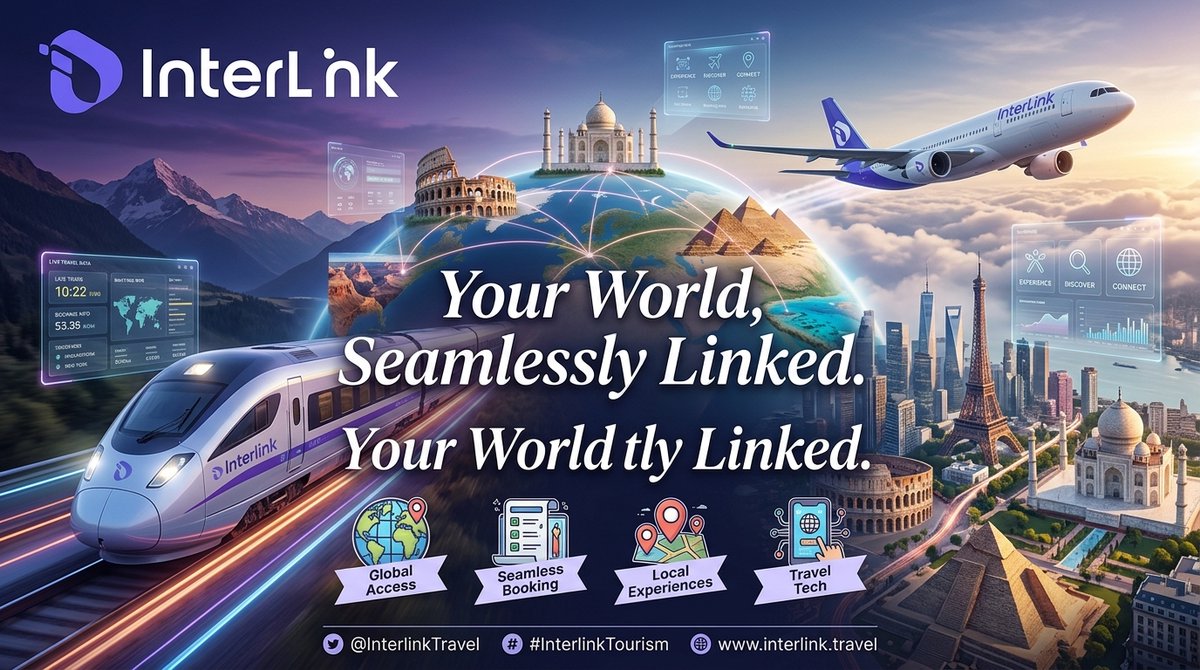 Sojib663's tweet photo. 🌍 One world, countless destinations — all seamlessly connected with InterLink. ✈️🚆
The future of global travel is connected, smart &amp; borderless. 🔗✨#InterLink #ITLG #ITL #ITLX https://t.co/E0NC505dJG