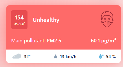 BonsaiPrism's tweet photo. ⚠️Longevity Warning ("Airpocalypse"):  Singapore air quality remains terrible at AQI of 167 and PM2.5 >65. ("Normal" is <50 AQI and PM2.5 of <9 respectively).  Fine particles deposit deep in respiratory alveoli and raise cancer risk 10X.  Wear a mask...YOLO 😷
#nagaiki #longevity https://t.co/TH61fBuSqn