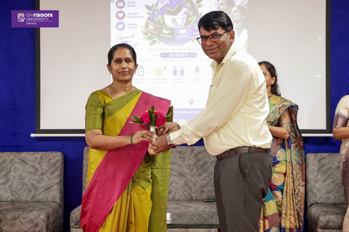 ghruofficial's tweet photo. WORLD PHARMACISTS DAY 2026 | G H RAISONI UNIVERSITY, SAIKHEDA
Celebrating pharmacists and inspiring future healthcare professionals through knowledge, care and commitment.
#WorldPharmacistsDay2026 #WorldPharmacistsDay #GHRU #Pharmacy #PharmacyEducation #HealthcareProfessionals https://t.co/c5SS42Itq6